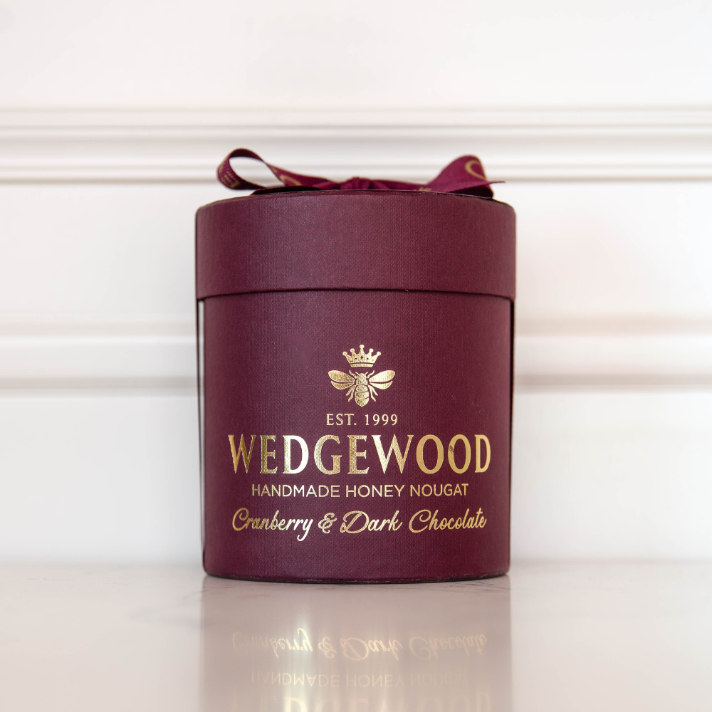 Cranberry & Dark Chocolate Maroon Small Hat Box (Ex-Factory Price) | Wedgewood Nougat
