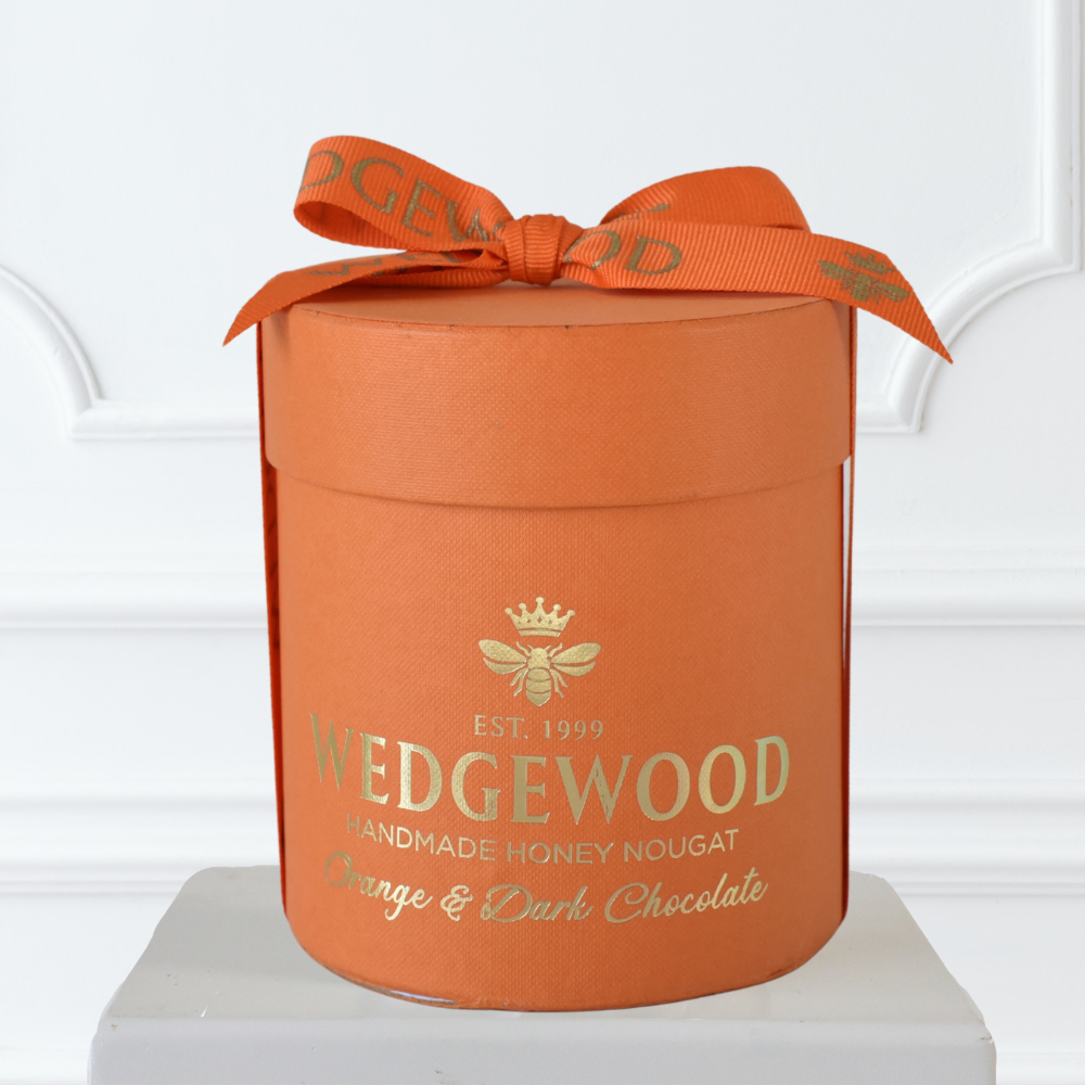 Wedgewood Honey Nougat 20 x Orange & Dark Chocolate Bon Bons - Orange - Small Hat Box