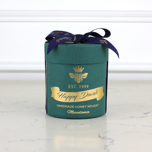 Diwali Macadamia Dark Green Small Hatbox