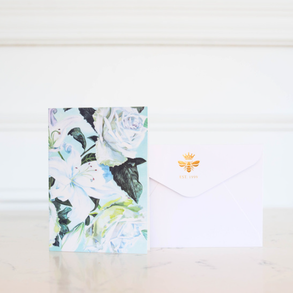 Floral A6 Greeting Card - Lourensford | Wedgewood Nougat