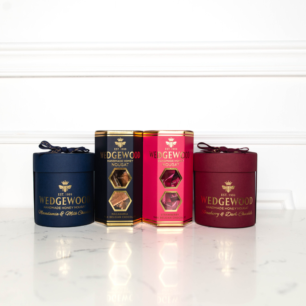 Dark Chocolate & Strawberry Small Hat Box (Ex-Factory Price) | Wedgewood Nougat