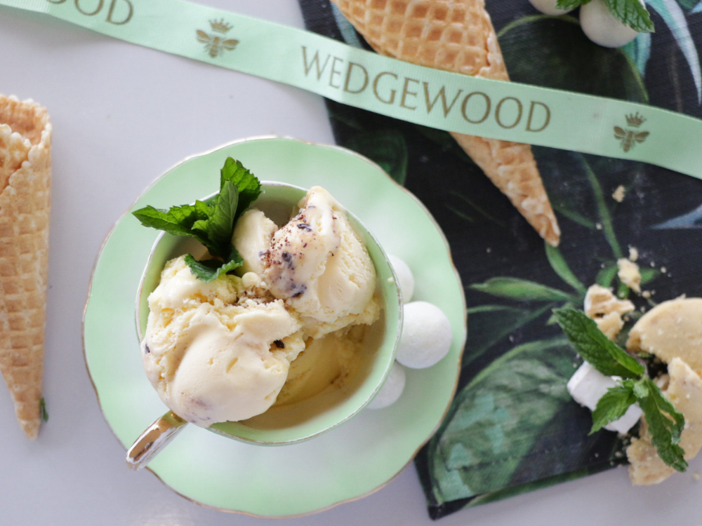Peppermint White Chocolate & Butterscotch Ripple Ice Cream