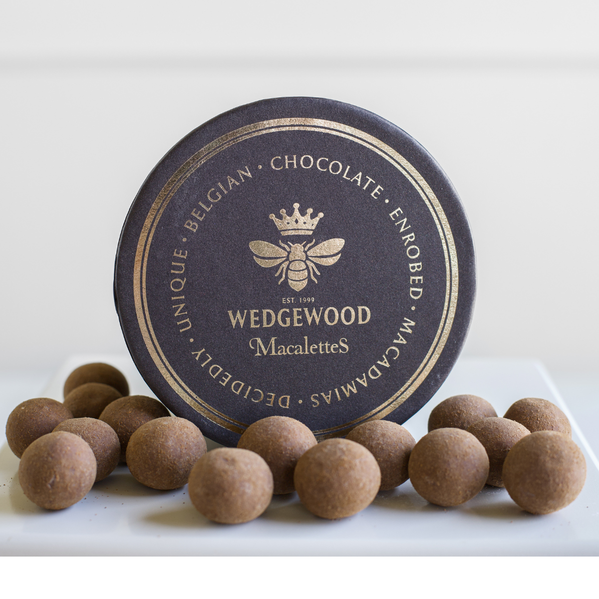 Buy 3 get the 4th FREE on Macalettes Hat Box - Wedgewood Macalettes Hat Box - Milk & White Belgian Chocolate Mochaccino 4 | Wedgewood Nougat