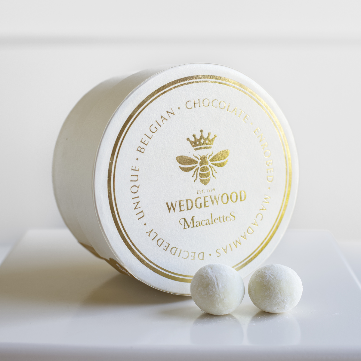 Buy 3 get the 4th FREE on Macalettes Hat Box - White Belgian Chocolate & Sea Salt 3 | Wedgewood Nougat