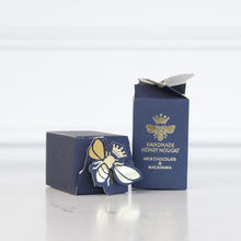 Load image into Gallery viewer, Milk Chocolate &amp; Macadamia Navy Blue Honey Bee
