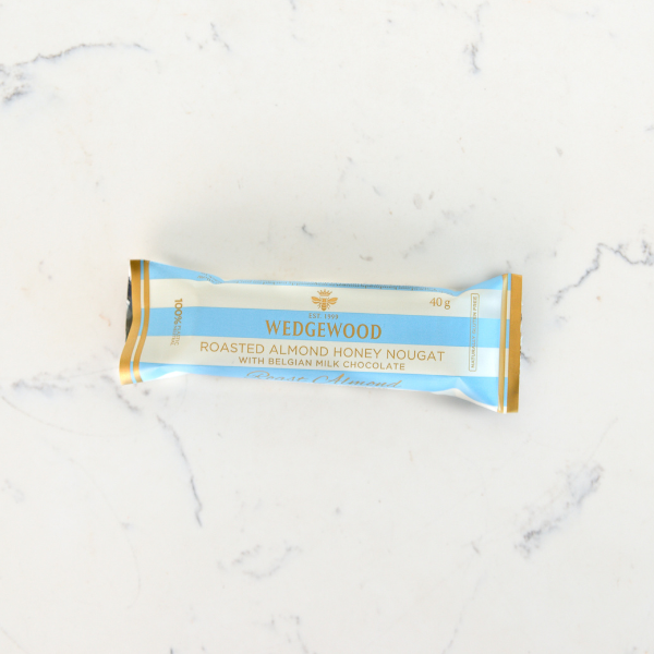 Milk Belgian Chocolate & Roasted Almond Handmade Honey Nougat 40g Box - 20 units (Ex-Factory Price) | Wedgewood Nougat