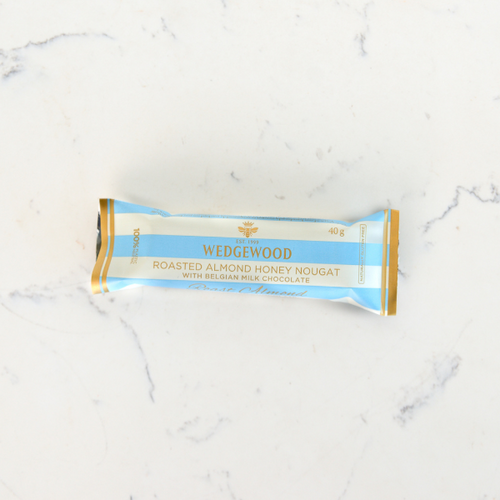 Milk Belgian Chocolate & Roasted Almond Handmade Honey Nougat 40g Box - 20 units (Ex-Factory Price) | Wedgewood Nougat