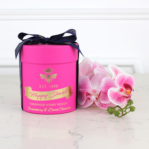 Diwali Strawberry & Dark Chocolate Dark Pink Hat Box