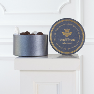 Wedgewood Macalettes Hat Box - Dusted Dark Belgian Chocolate