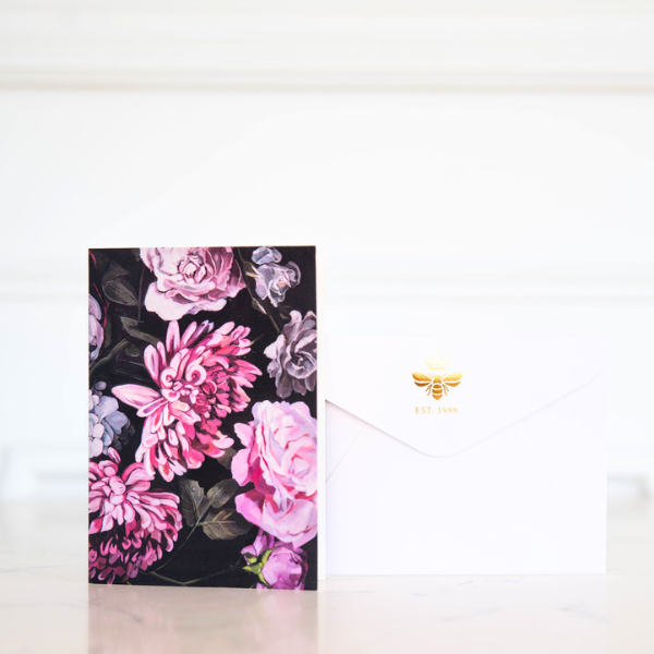 Floral A6 Greeting Card - Piggly | Wedgewood Nougat