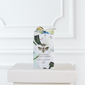 Floral Bonbonniere Box containing x 2 Dark Choc & Mint Honey Nougat Bon Bons | Wedgewood Nougat