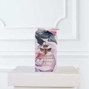 Floral Bonbonniere Box containing x 2 Milk Choc & Almond Honey Nougat Bon Bons | Wedgewood Nougat
