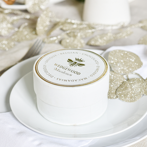 Buy 3 get the 4th FREE on Macalettes Hat Box - White Belgian Chocolate & Sea Salt 6 | Wedgewood Nougat