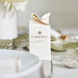 Wedgewood Handmade Cream Bonbonniere Box containing x 2 Macadamia Honey Nougat Bon Bons 2 | Wedgewood Nougat