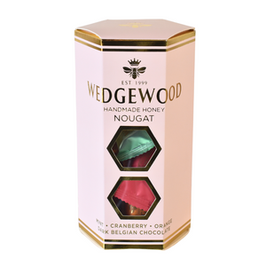 Handmade Honey Nougat Gift Box with 10 Assorted Dark Chocolate Bon Bons | Wedgewood Nougat