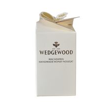 Load image into Gallery viewer, Wedgewood Handmade Cream Bonbonniere Box containing x 2 Macadamia Honey Nougat Bon Bons

