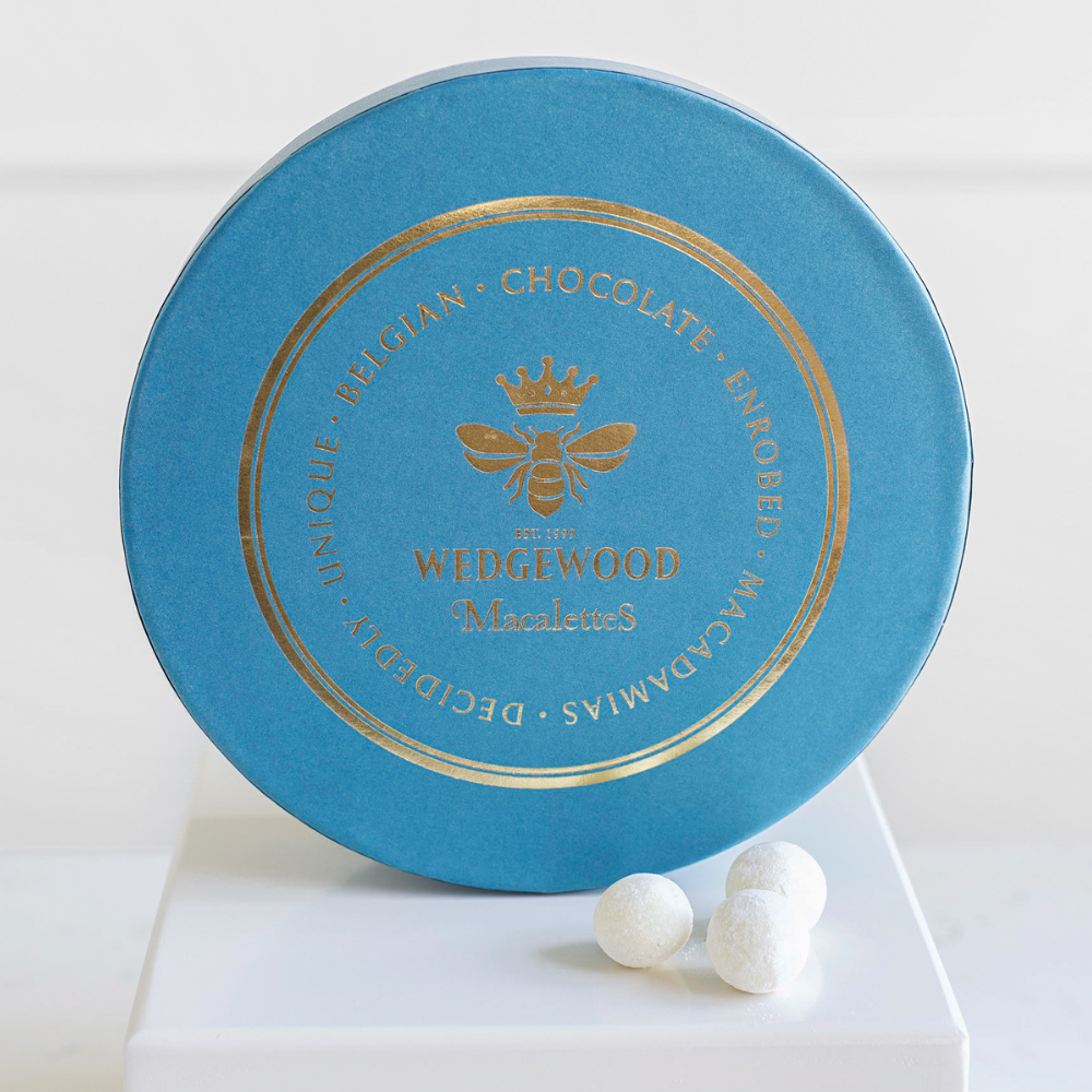Wedgewood Macalettes Roulette Hat Box - 800g - Peppermint & Sea Salt