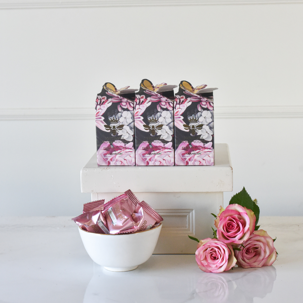 Dark Chocolate & Cranberry Honey Bee | Wedgewood Nougat