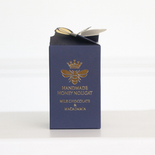 Load image into Gallery viewer, Milk Chocolate &amp; Macadamia Navy Blue Honey Bee
