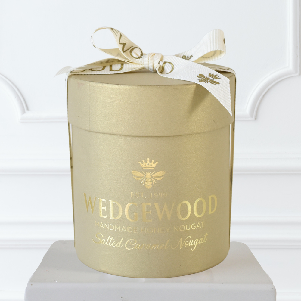 Wedgewood Honey Nougat 20 x Salted Caramel Bon Bons - Gold - Small Hat Box