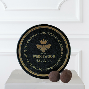 Wedgewood Macalettes Hat Box - Dusted Dark Belgian Chocolate