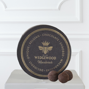 Wedgewood Macalettes Hat Box - Milk & White Belgian Chocolate Mochaccino