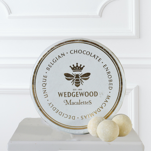 Wedgewood Macalettes Hat Box - White Belgian Chocolate & Sea Salt