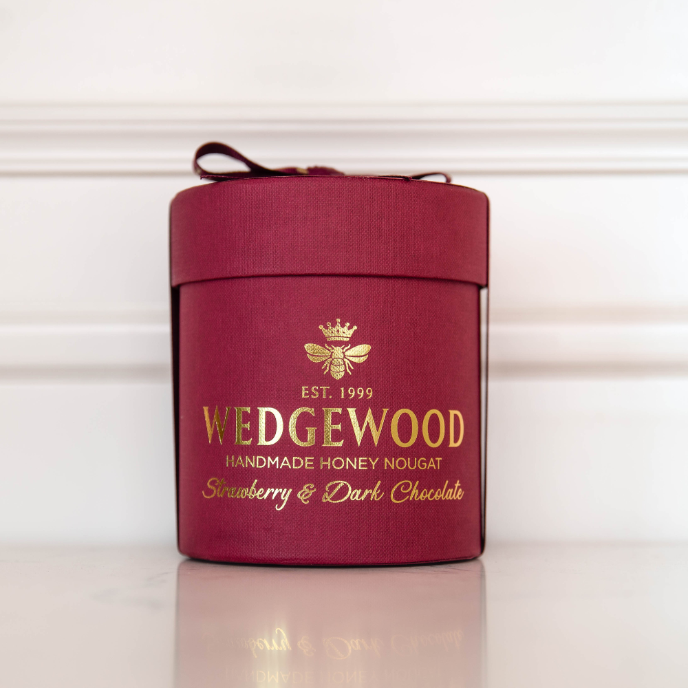 Dark Chocolate & Strawberry Small Hat Box (Ex-Factory Price) | Wedgewood Nougat