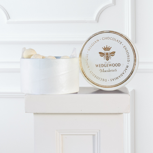 Buy 3 get the 4th FREE on Macalettes Hat Box - White Belgian Chocolate & Sea Salt 1 | Wedgewood Nougat