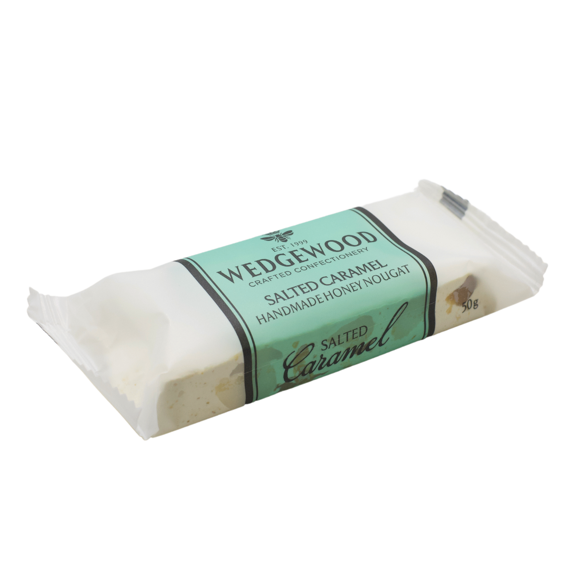 Salted Caramel Handmade Honey Nougat 50g Bar