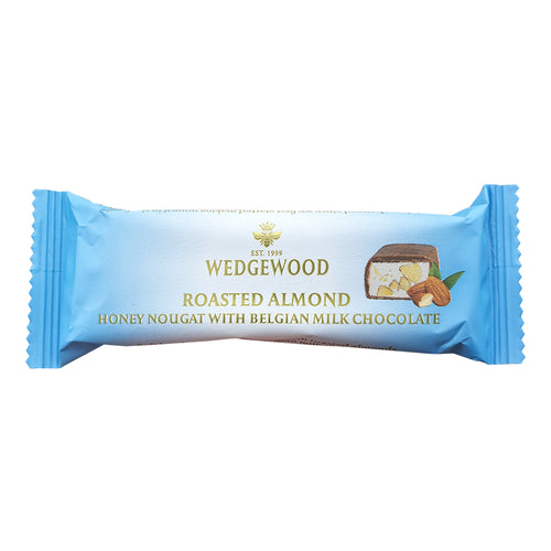 Milk Belgian Chocolate & Roasted Almond Handmade Honey Nougat Bar 40g | Wedgewood Nougat