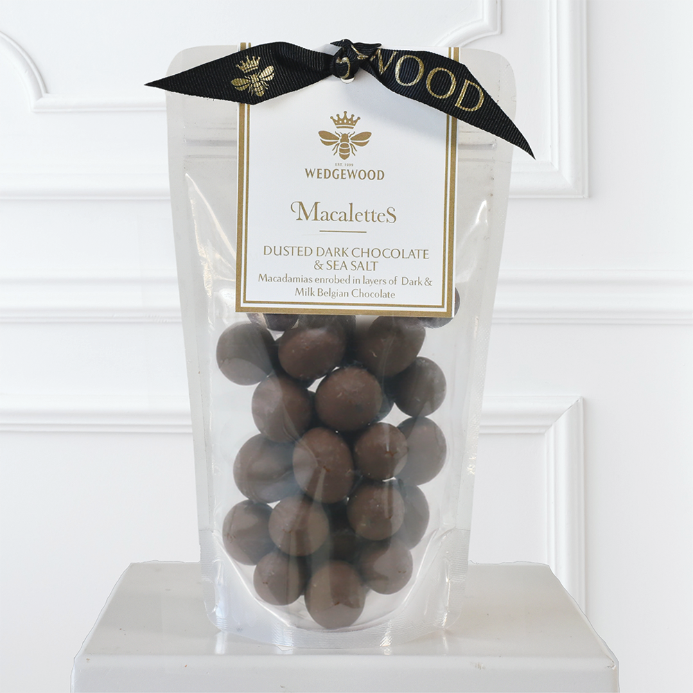 Dusted Dark Belgian Chocolate Enrobed Macadamia Macalettes | Wedgewood