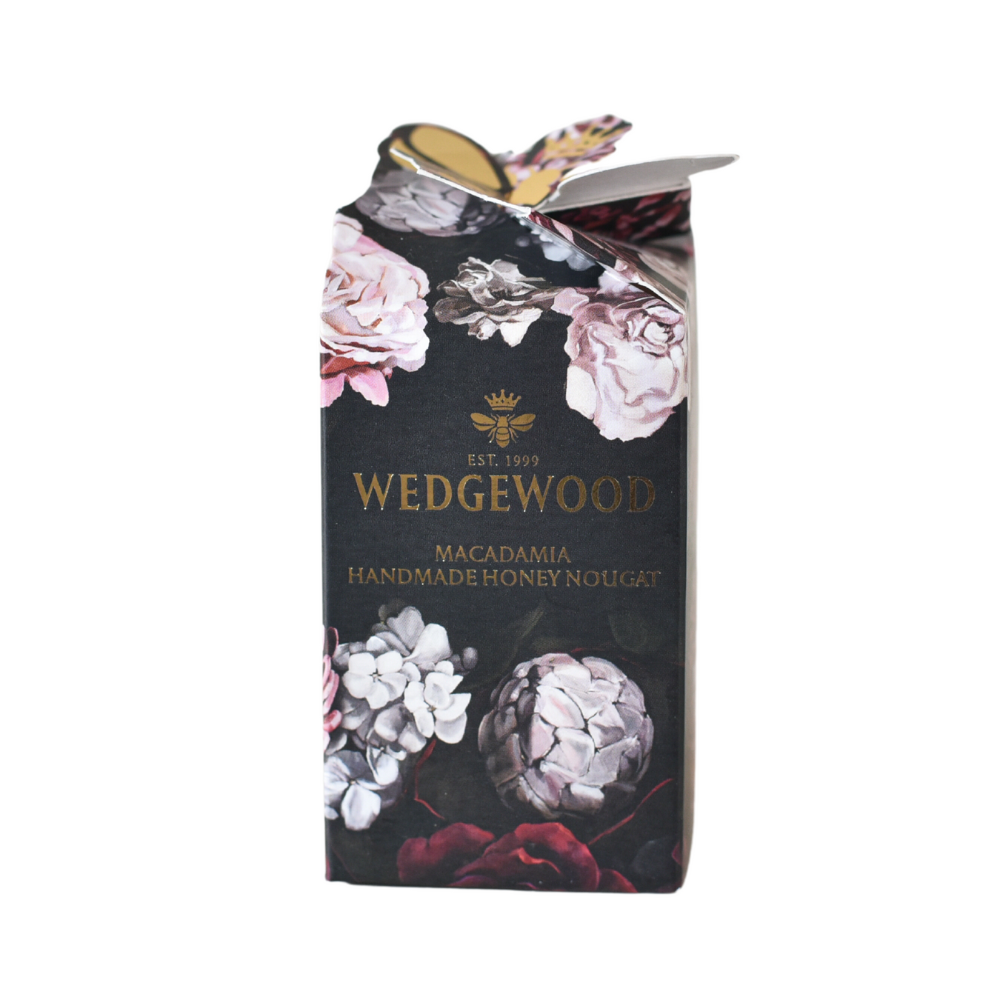 Floral Bonbonniere Box x 2 Macadamia Honey Nougat Bon Bons