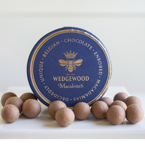 Wedgewood Macalettes Hat Box - Milk Belgian Chocolate & Sea Salt