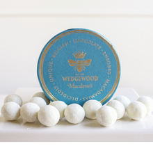 Load image into Gallery viewer, Wedgewood Macalettes Hat Box - White &amp; Dark Belgian Chocolate Peppermint
