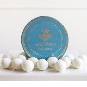 Wedgewood Macalettes Hat Box - White & Dark Belgian Chocolate Peppermint