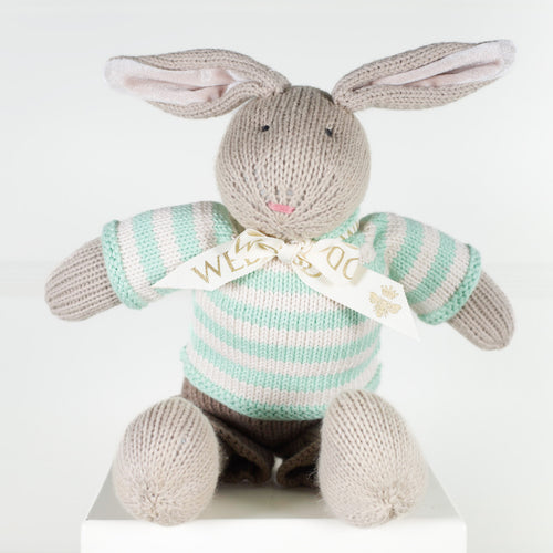 Wedgewood Heirloom Rabbit - Boy Mint stripe | Wedgewood Nougat