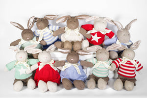 Wedgewood Heirloom Rabbit - Boy Mint stripe 2 | Wedgewood Nougat