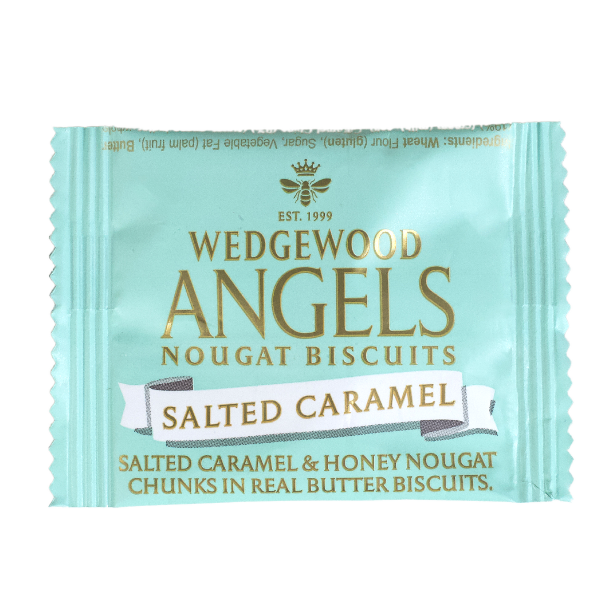 Angels Honey Nougat Biscuits - Salted Caramel Single Serving 10g (Box of 60) | Wedgewood Nougat
