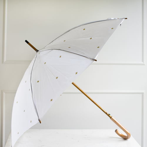 Wedgewood Bee insignia White Umbrella | Wedgewood Nougat