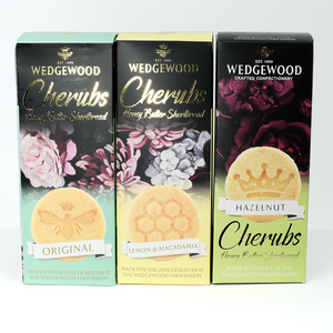 Wedgewood Nougat Cherubs All Butter Honey Shortbread Biscuits - Lemon and Macadamia 150g